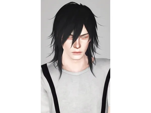 Kijiko shaggy long hair flipped version - The Sims 3 Custom Content