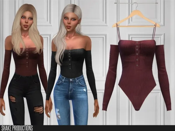 Maxis Match ShakeProductions 453 Bodysuit - The Sims 4 Custom Content