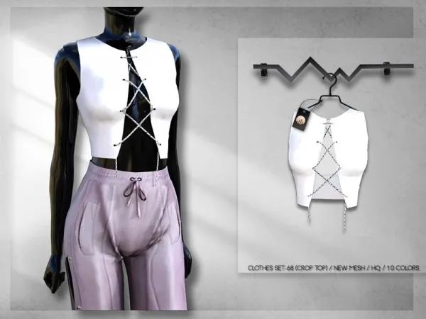 Alpha busra tr's Clothes SET 68 (CROP TOP) BD263 by busratr - The Sims 4 Custom Content