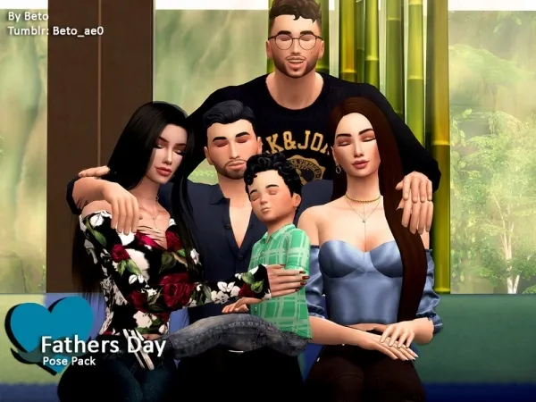Alpha Beto_ae0's Fathers Day Pose Pack - The Sims 4 Custom Content