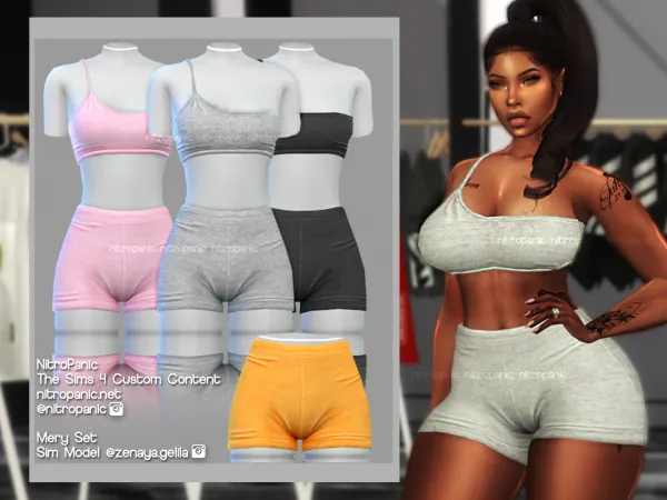 Alpha Mery Set (BOTTOM) by nitropanic - The Sims 4 Custom Content