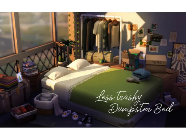 Maxis Match Less Trashy Dumpster Bed - The Sims 4 Custom Content