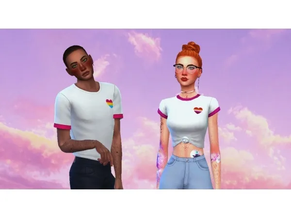 Alpha Reeanne Pride Top simmer by nekochan - The Sims 4 Custom Content