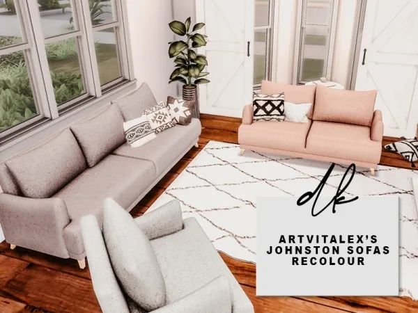 Alpha RECOLOUR OF ARTVITALEXS JOHNSTON SOFAS - The Sims 4 Custom Content