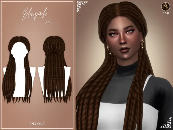 Maxis Match [EnriqueS4] Eliyah Hairstyle by enriques4 - The Sims 4 Custom Content