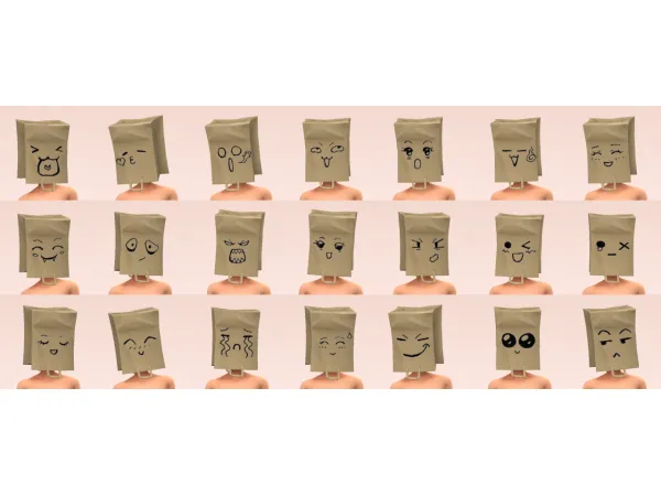 Maxis Match Anime style paper bags for Eco Lifestyle - The Sims 4 Custom Content