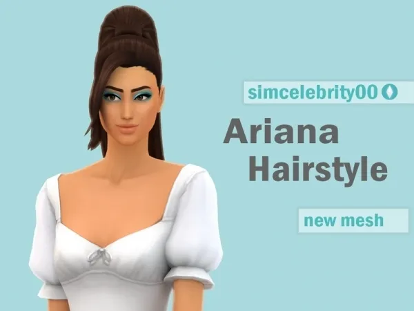 Maxis Match simcelebrity00's Ariana Hairstyle - The Sims 4 Custom Content