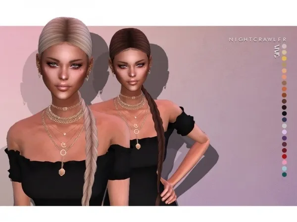 Alpha Nightcrawler Sims' Nightcrawler Vivid (HAIR) by thesimsresource - The Sims 4 Custom Content