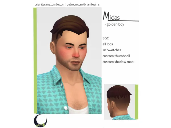 Maxis Match Midas Hair by simsfinds - The Sims 4 Custom Content