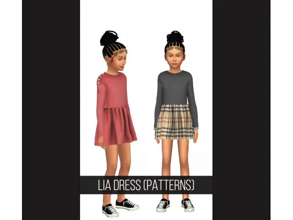 Alpha LIA DRESS (PATTERNS) - The Sims 4 Custom Content