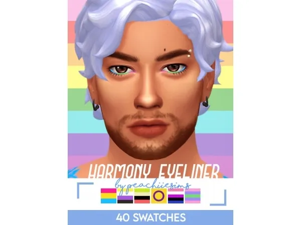 Alpha Harmony Eyeliner - The Sims 4 Custom Content