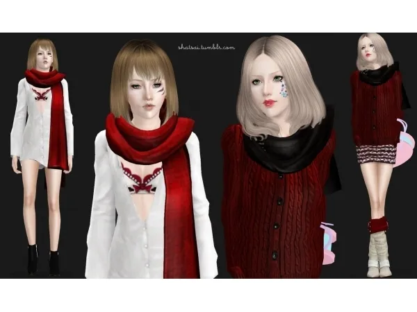 [ShaTsai]Scarf - The Sims 3 Custom Content