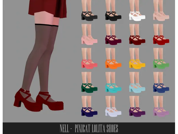 Alpha Pixicat Lolita Shoes by simsfinds - The Sims 4 Custom Content