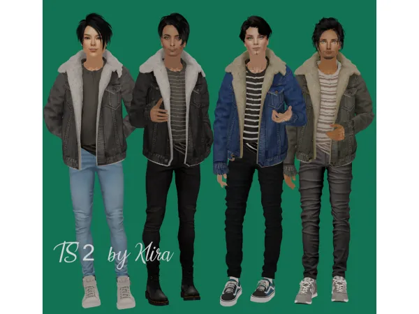 Darte 77 Sherpa Trucker Jacket - The Sims 2 Custom Content