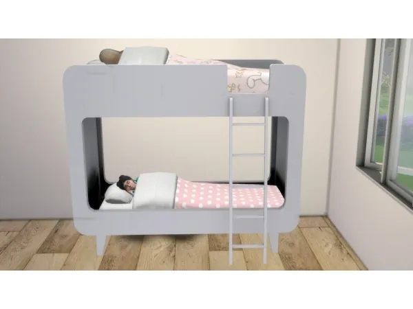 Alpha Functional Rainbow Bunk Bed sims by nordica - The Sims 4 Custom Content