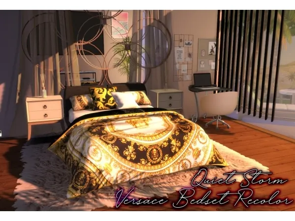 Alpha Versace Bedset Recolor - The Sims 4 Custom Content