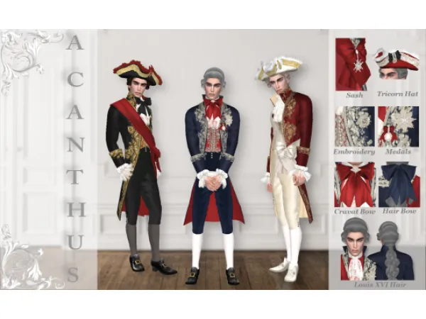 Alpha Acanthus Sims Rococo Court Collection Part II - The Sims 4 Custom Content