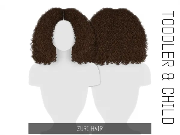 Alpha ZURI HAIR TODDLER CHILD - The Sims 4 Custom Content