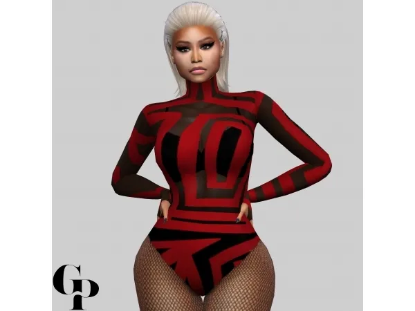 | NICKI MINAJ | Gareth Pugh SS19 Sheer Bodysuit