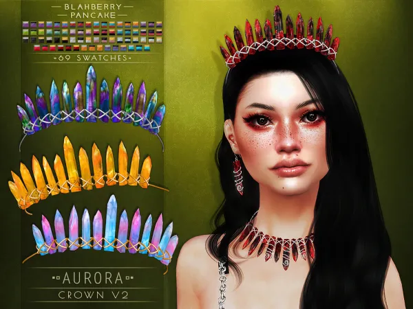 Alpha Blahberry Pancake Aurora Crown V2 by blahberry-pancake - The Sims 4 custom content