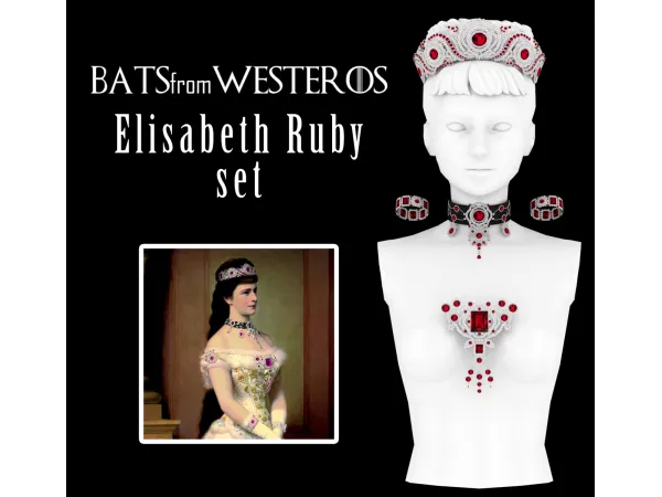 Alpha Elisabeth Ruby Set BatsFromWesteros - The Sims 4 Custom Content