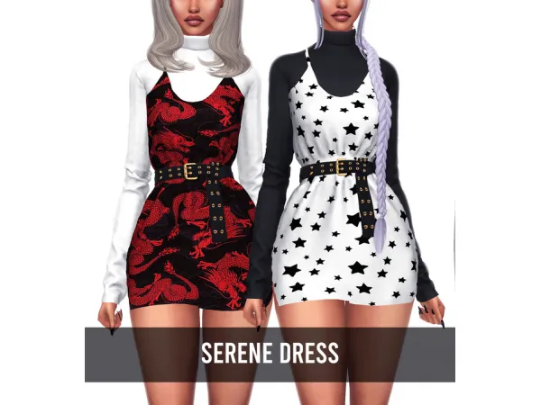 Alpha SERENE DRESS - The Sims 4 Custom Content