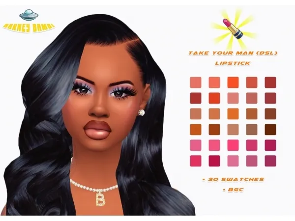 Alpha Take Your Man (DSL) Lipstick by barneybambi - The Sims 4 Custom Content