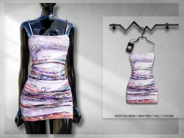 Alpha busra tr's Bodycon Dress BD273 by busratr - The Sims 4 Custom Content