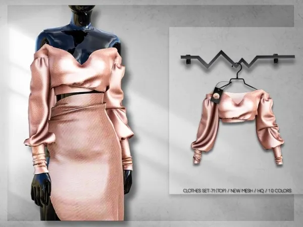 Alpha busra tr's Clothes SET 71 (TOP) BD274 by busratr - The Sims 4 Custom Content