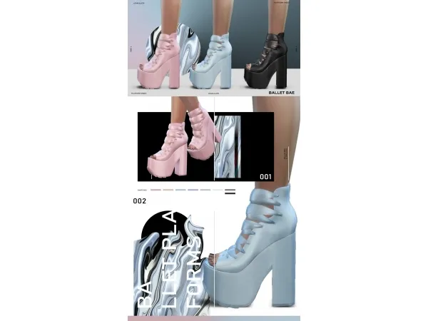 Alpha BALLET BAE PLATFORM SHOES by leahlillith - The Sims 4 Custom Content