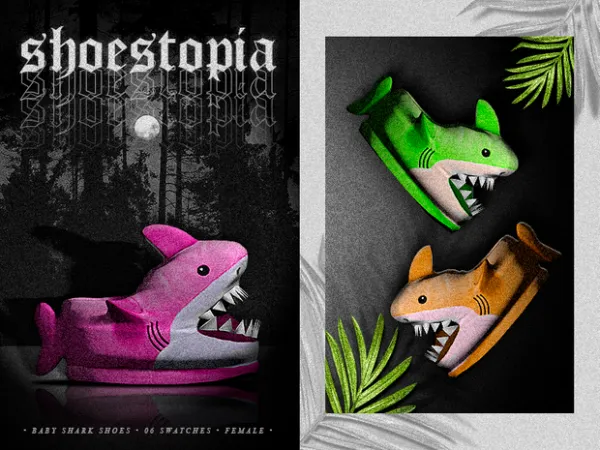 Alpha shoestopia baby shark shoes by shoestopia - The Sims 4 custom content