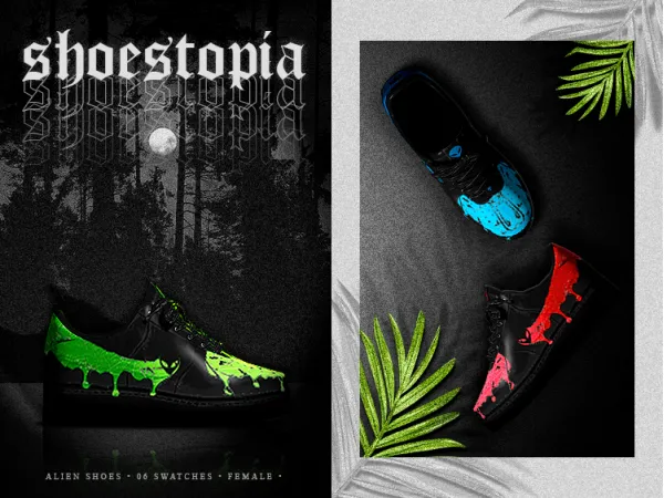 Alpha shoestopia a.l.i.e.n shoes by shoestopia - The Sims 4 custom content