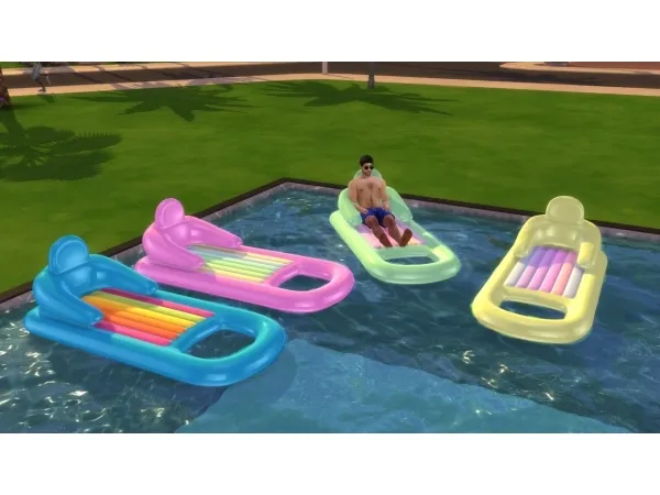 Maxis Match Pool Lounge Float UPDATED sims by nordica - The Sims 4 Custom Content