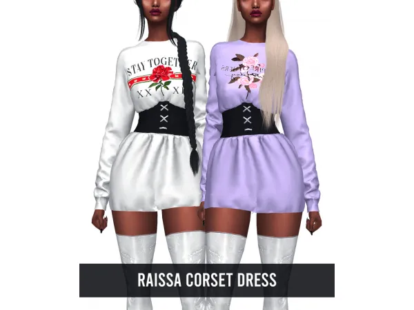 Alpha RAISSA CORSET DRESS - The Sims 4 Custom Content