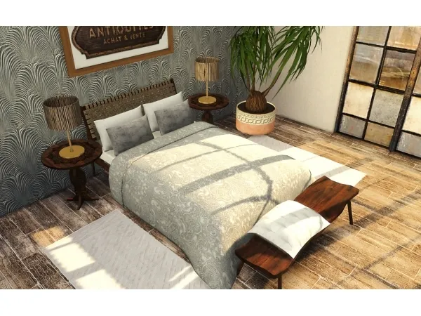 Alpha ALBA MASTER BEDROOM recolor - The Sims 4 Custom Content