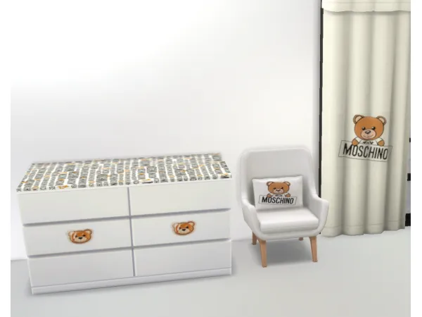 Alpha MOSCHINO TODDLER BEDROOM - The Sims 4 Custom Content