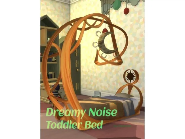 Alpha Petsimk Dreamy Noise Toddler Bed - The Sims 4 Custom Content
