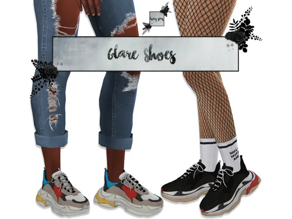 Alpha Glare Shoes AF - The Sims 4 Custom Content