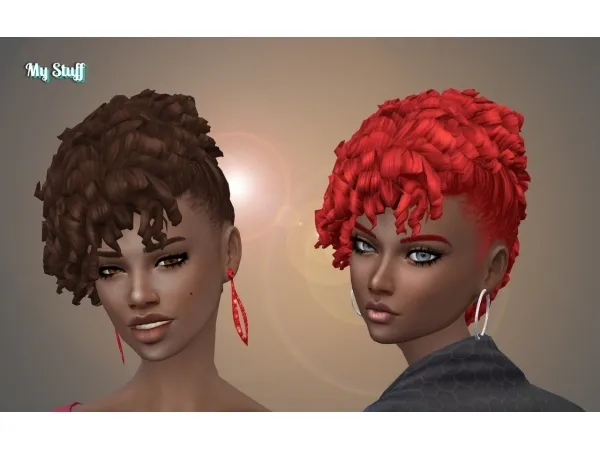Maxis Match Julia Curls - The Sims 4 Custom Content