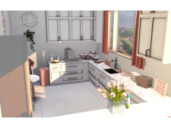 Alpha Pink kitchenrelax area - The Sims 4 Custom Content