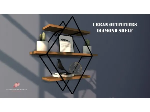 Alpha Urban Outfitters Diamond Shelf - The Sims 4 Custom Content