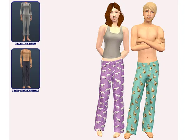 Pajama Classic defaults - The Sims 2 Custom Content