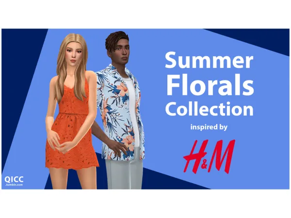 Maxis Match Summer Florals Collection inspired by HM by qicc - The Sims 4 Custom Content