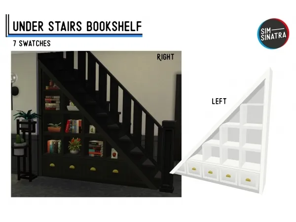 Under stairs Bookshelf