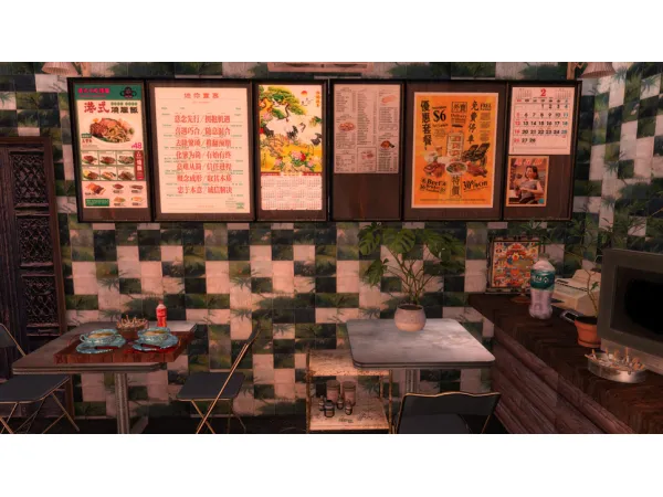 Alpha dung menu board - The Sims 4 Custom Content