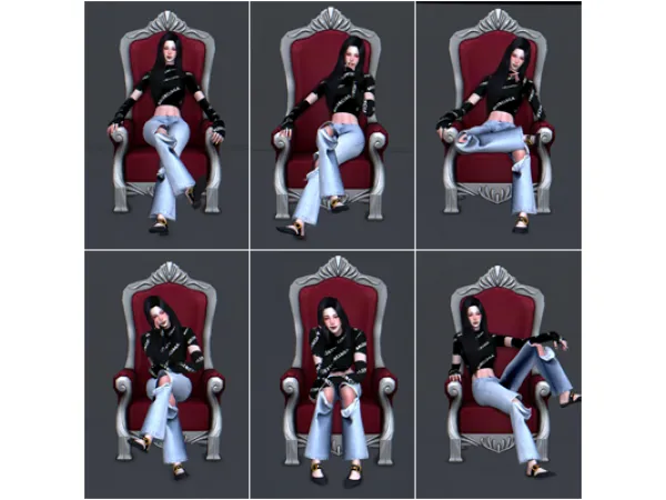 Alpha [DDAN] QUEEN_POSE - The Sims 4 Custom Content