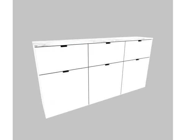 Alpha IKEA Nordli Wall Hanged Sideboard - The Sims 4 Custom Content