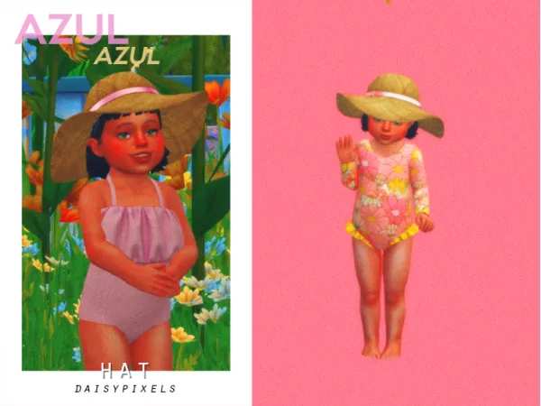 Alpha azul hat (for toddlers) - The Sims 4 Custom Content