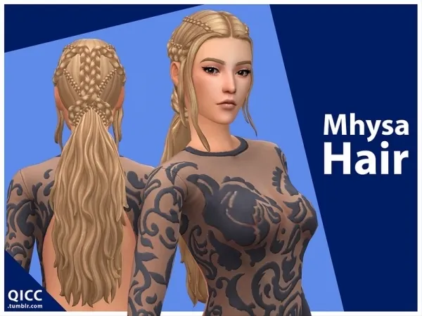Maxis Match [QICC] Mhysa Hair - The Sims 4 Custom Content