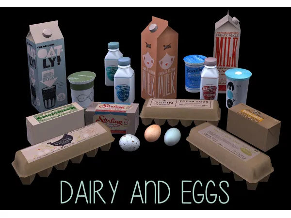 Dairy and Eggs by riekus13 - The Sims 2 Custom Content
